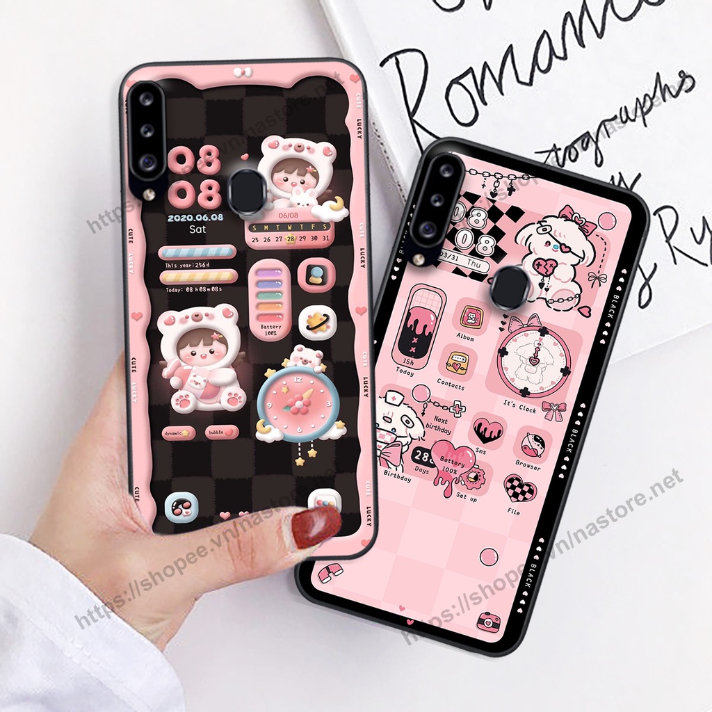 Ốp lưng Samsung A10s / A20s / A20 / A30 gấu, đồng hồ dễ thương cute giá rẻ