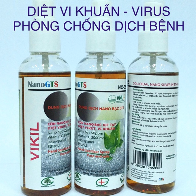 Xịt nano GTS diệt khuẩn