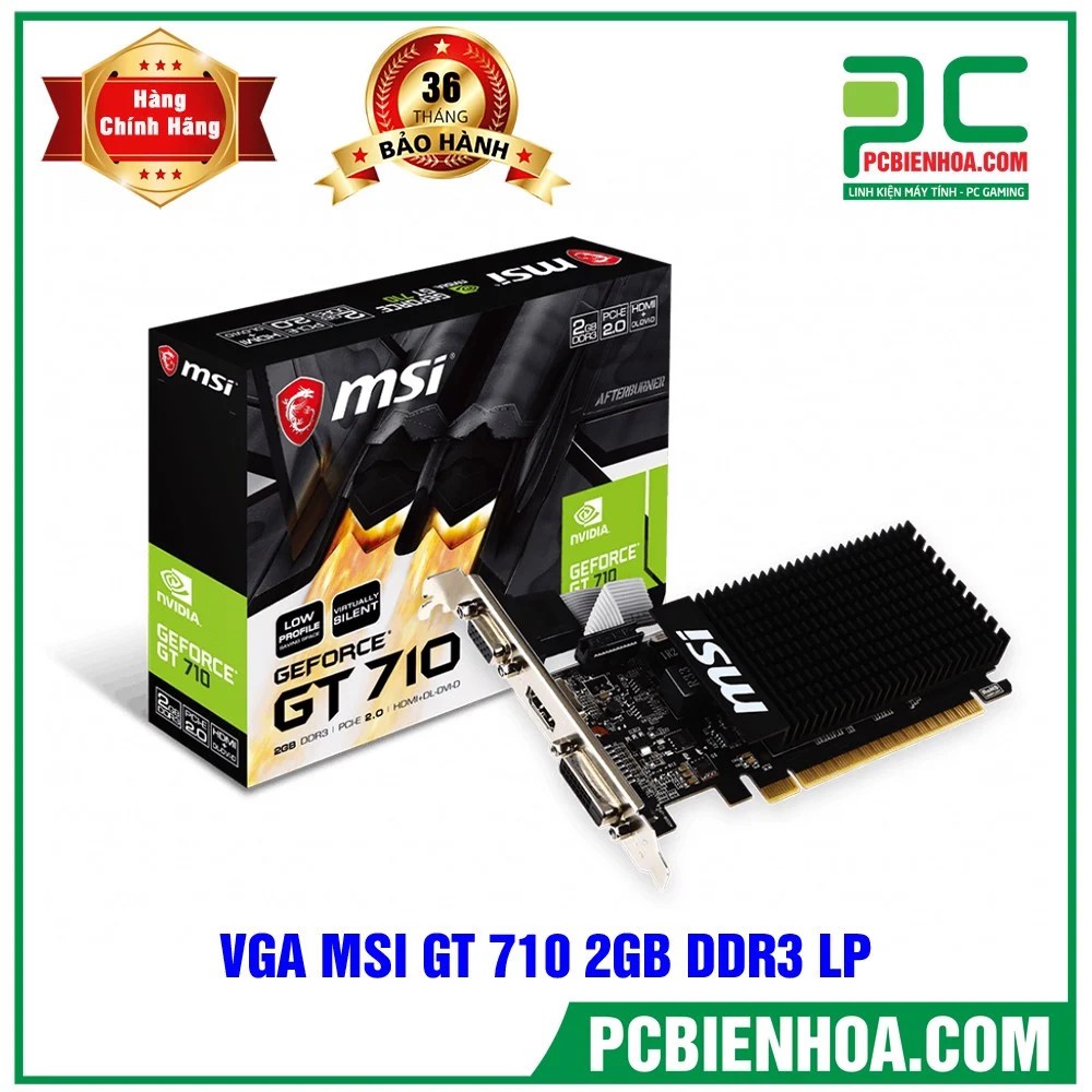  Cạc màn hình MSI GT 710 2GB DDR3 LP (GT710-2GD3H-LP) Mới chính hãng