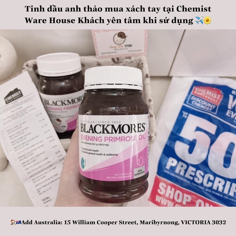 Viên tinh dầu anh thảo Blackmores Úc 190 viên 🌼🇦🇺