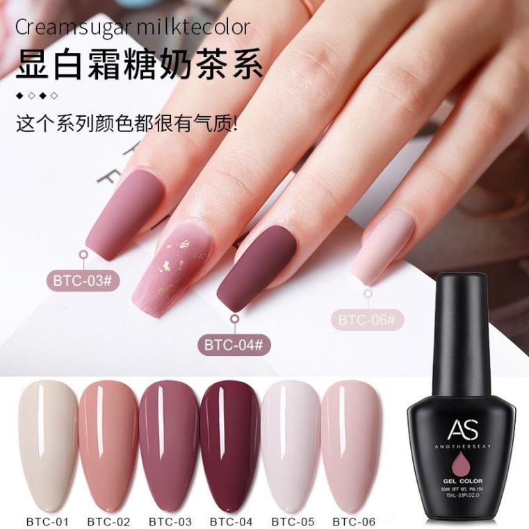 Sơn Gel AS vỏ đen Mã BTC ( Cam Kết Chính Hãng - làm khô sơn gel bằng máy hơ uvled )