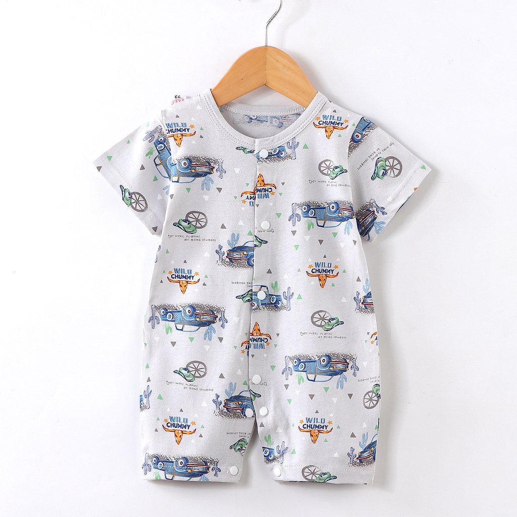 Body ngắn tay cho bé trai, bé gái, bodysuit liền thân 100% cotton Áo Liền Quần Ngắn Tay Vải Mỏng Cho Bé Sơ Sinh