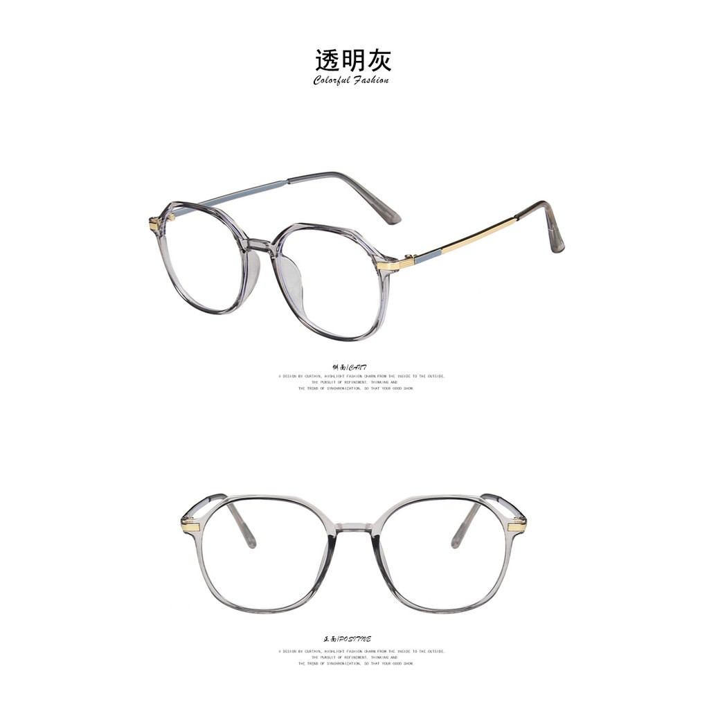 【Replaceable Lenses】Computer Chống Bức Xạ Tròn Retro Kính Mắt Kính Nữ