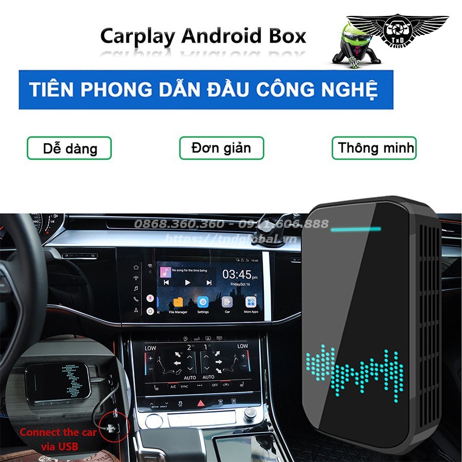 Carplay Android Box AI – Biến Màn Zin Của Ô Tô Thành Màn Android – Nghe Nhạc, Youtube, Bản Đồ