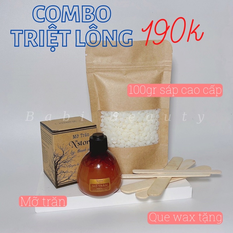 SÁP WAXING CAO CẤP PREMIUM[100gr]-COMBO TRIỆT LÔNG TẠI NHÀ