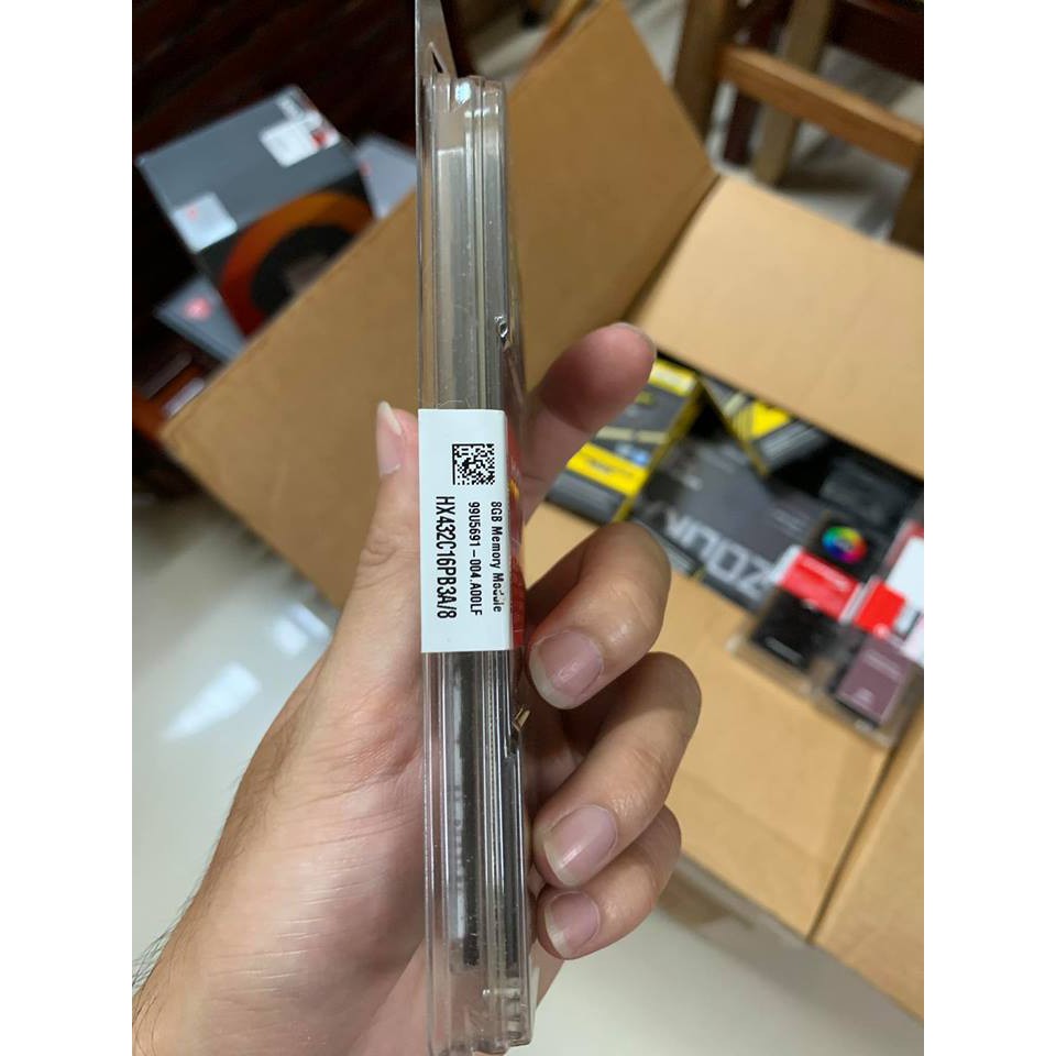 Ram PC Kingston Hyper DDR4 8GB*1 BUS 2666 CL16 XMP, NEW FULL BOX NGUYÊN SEAL