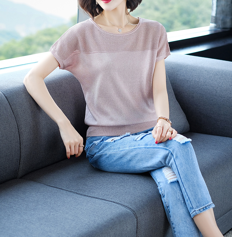 Áo Thun Nữ Ngắn Tay Cổ Tròn Thời Trang Hàn