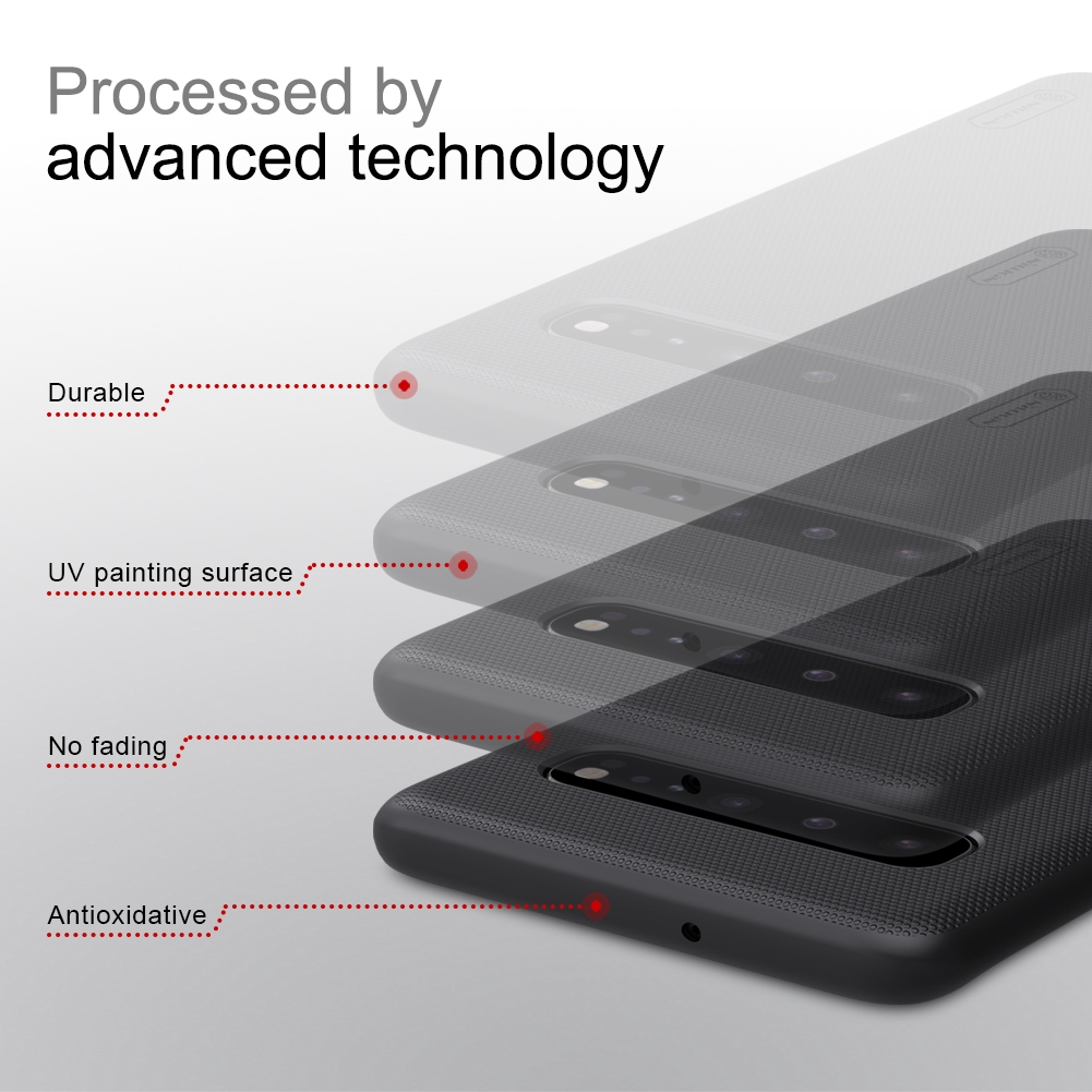 Ốp điện thoại NILLKIN bằng PC cứng màu trơn thiết kế siêu mỏng cho Samsung Galaxy S10 5G