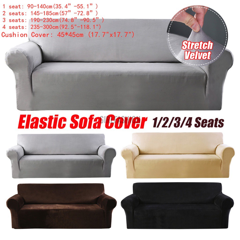 Vỏ Bọc Ghế Sofa 1 / 2 / 3 Chỗ Ngồi Co Giãn Tiện Dụng