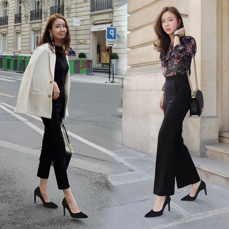 Giày Cao Gót Da Mũi Nhọn Thời Trang Dành Cho Nữ 7/5cm