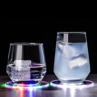 LEICESTERCN Đế Lót Ly Siêu Mỏng Có Đèn Led