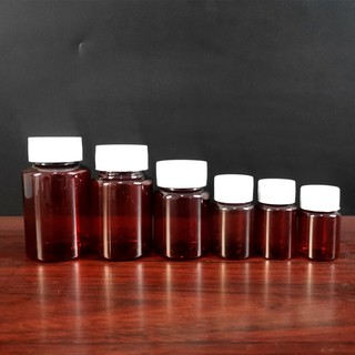 Vỏ lọ nhựa dược phẩm đựng trà giảm cân, tăng cân, viên hoàn 100ml PET nâu