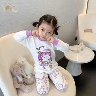 Bộ đồ bé gái Cotton xuất Nhật dài tay _ Space Rabbit