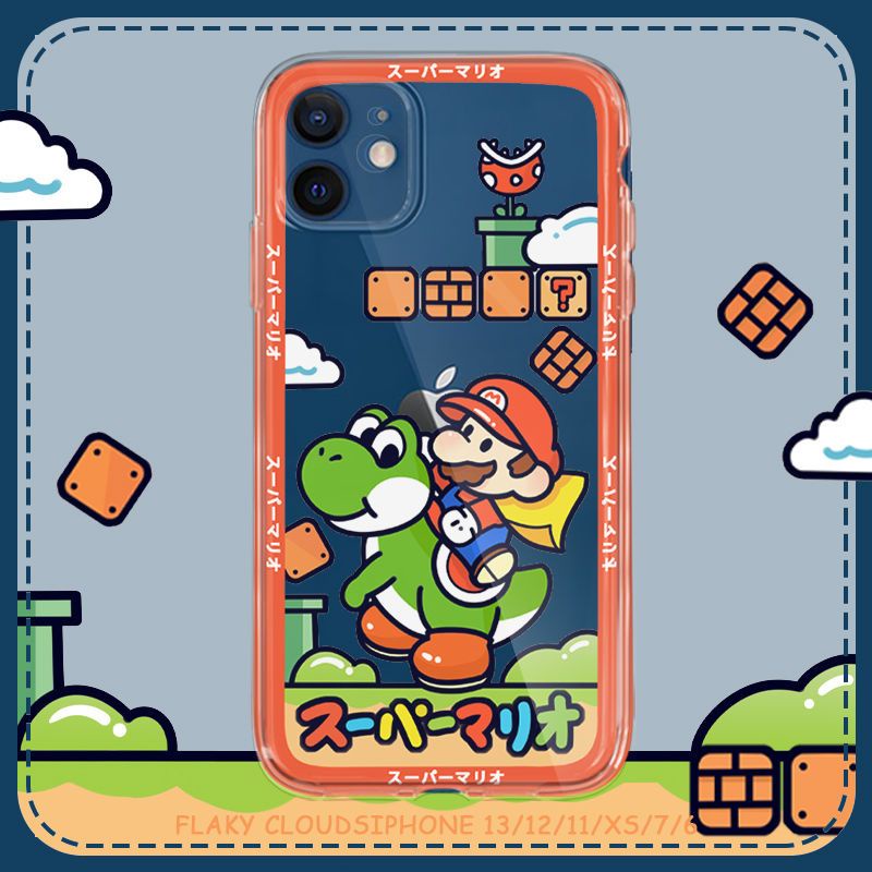 Ốp Điện Thoại TPU Mềm Chống Sốc In Hình Super Mario Cho IPhone 14 12 PRO 12 mini 11 PRO Max 13 PRO 13PROMAX Xs Max XR 6 7 8 Plus