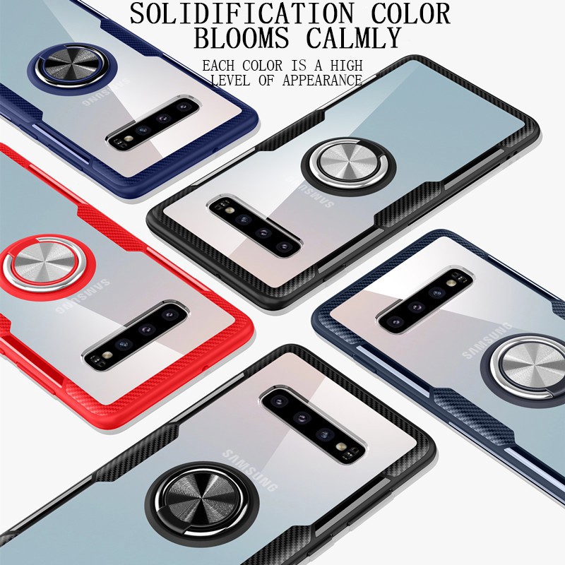 Ốp điện thoại có vòng nhẫn đỡ từ tính cho Samsung Galaxy Note 9 10 Pro S10 Lite S9 Plus S10e