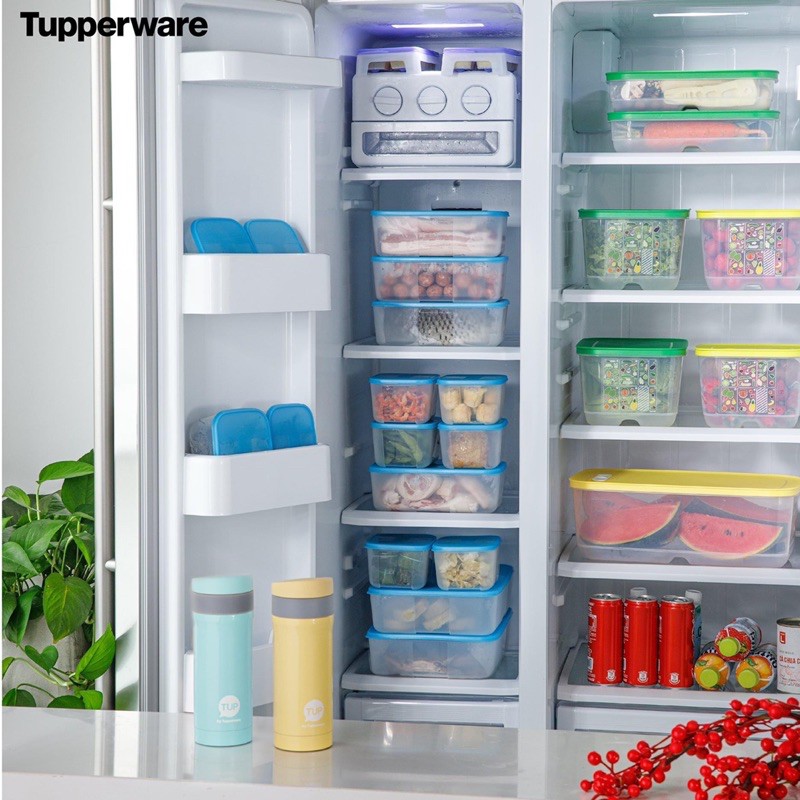 Bộ hộp trữ mát có nút hô hấp Tupperware Ventsmart 5 hộp-Hàng chính hãng Tupperware Việt Nam phân phối