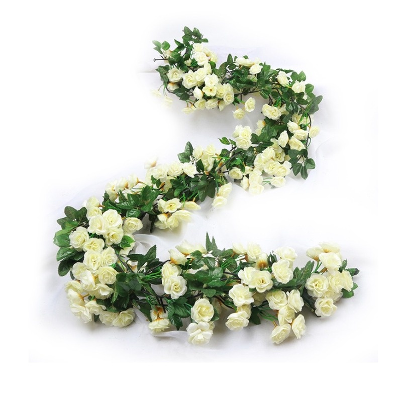 Dây Hoa Hồng Giả 69 Bông 1.8M Trang Trí Giáng Sinh / Tiệc Cưới / Sinh Nhật DIY