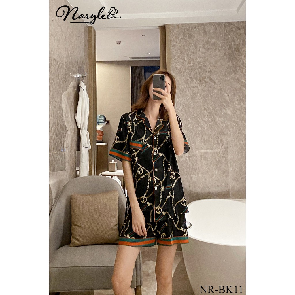 Bộ lụa short mặc nhà Narylee NR-BK11