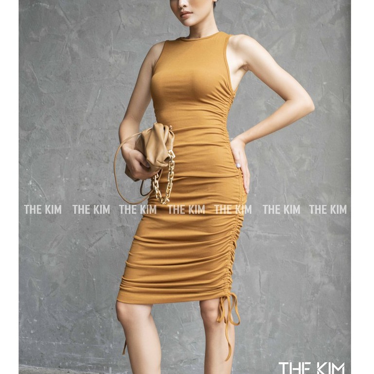 Váy body rút chun cạnh , đầm ôm sát người có dây rút điều chỉnh độ dài ngắn tùy thích , mặc nhiều dáng | BigBuy360 - bigbuy360.vn
