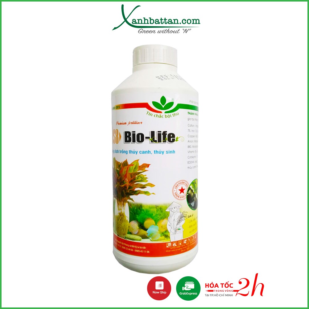 Dung Dịch Thủy Canh Biolife Trồng Rau Thủy Canh, Trồng Cây Thủy Sinh Chai 1 Lít