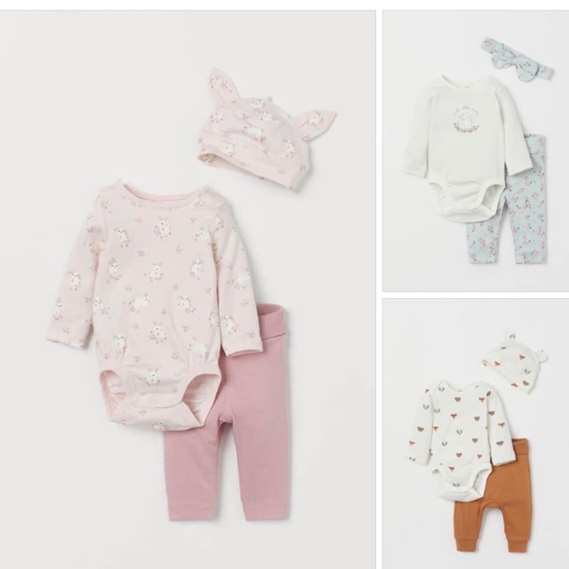 Bộ 3 chi tiết cho bé size 6-9m