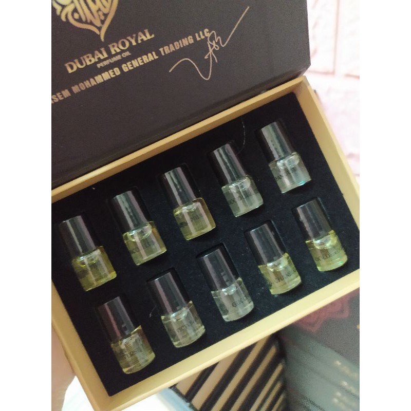 Tinh dầu nước hoa Dubai mùi hương cho nam và nữ set 10 chai 2ml TUỆ LINH COSMETICS | Thế Giới Skin Care