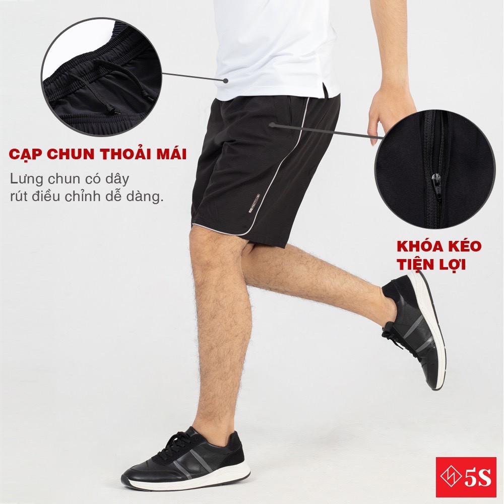 Quần Đùi Nam 5S (4 màu) Vải Gió Mềm, Siêu Nhẹ, Dáng Thể Thao