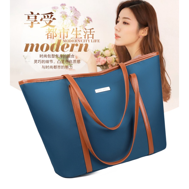 M97-túi tote nữ Phong cách Hàn Quốc phổ biến thời trang đơn giản  của phụ có dung tích lớn màu rắn Oxford vải công sở túi xách đi làm Phù hợp với máy tính xách tay 14 inch