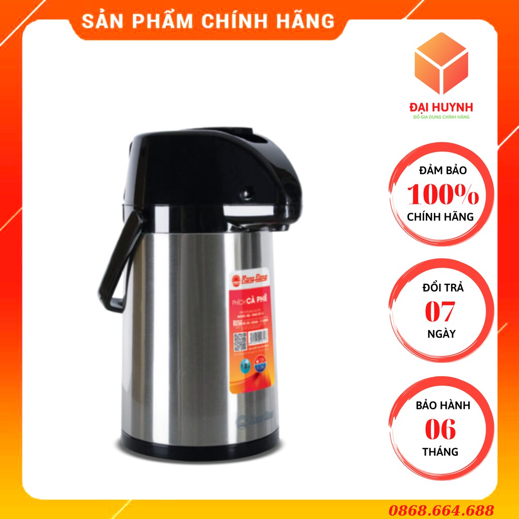 Phích Đựng Nước, Bình Giữ Nhiệt, Phích Pha Trà,Bình Pha Cafe Tự Bơm Cao Cấp 1000ml RD 1045 ST1.E Rạng Đông