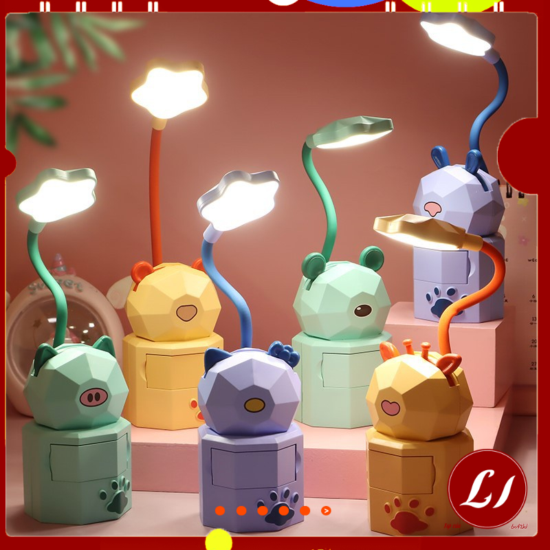 Đèn học Led để bàn hình thú sạc USB tiện lợi cho bé