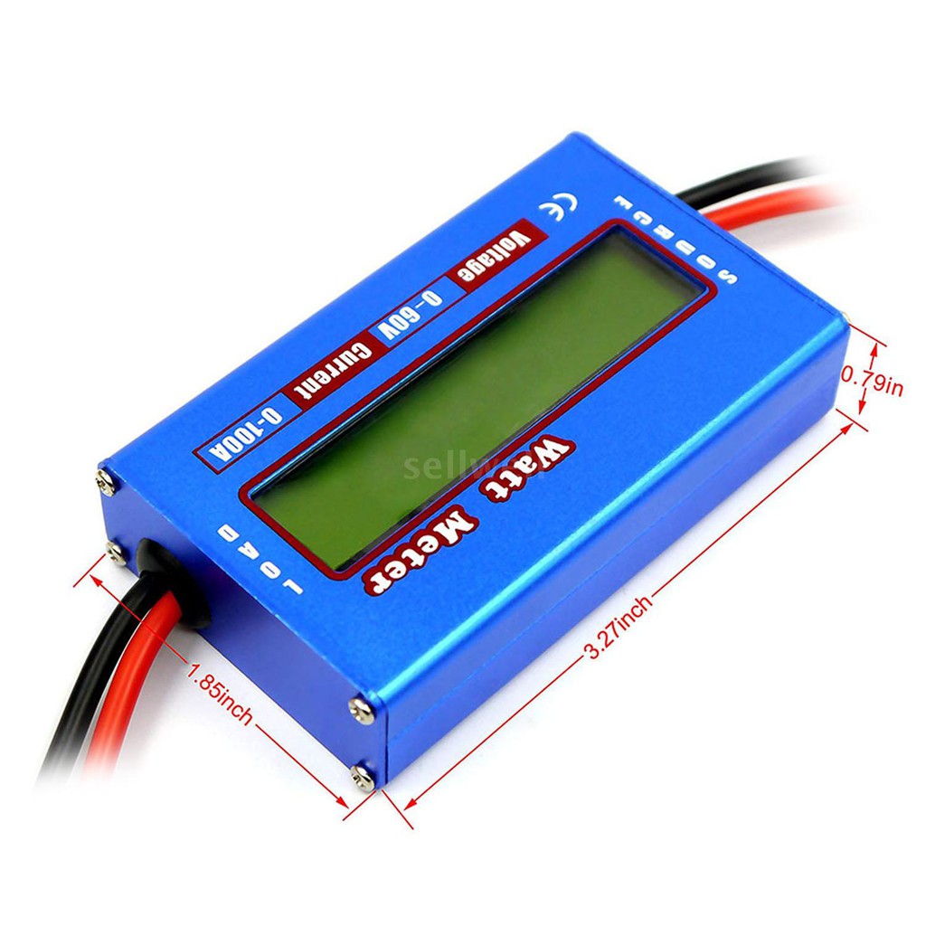 Đồng hồ đo công suất điều khiển từ xa màn hình kỹ thuật số LCD 100A phân tích điện năng kiểm tra điện áp cân bằng pin