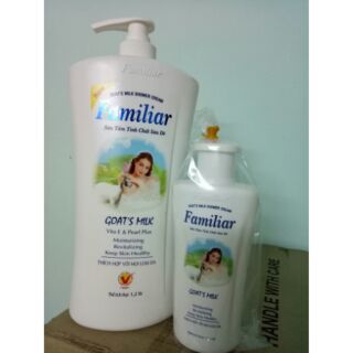 Combo sữa tắm dê 1200ml và 250ml