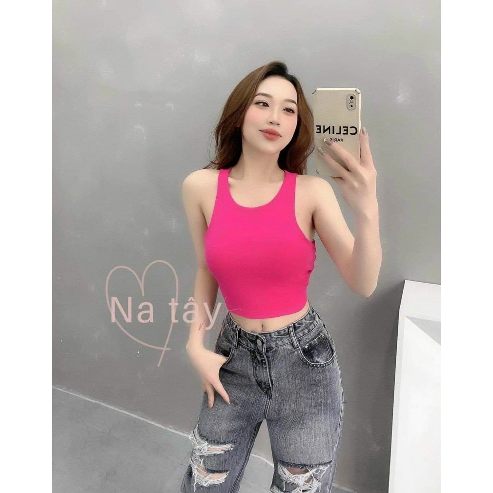 Áo ba lỗ ngược croptop hình thật TV0112 mới nè