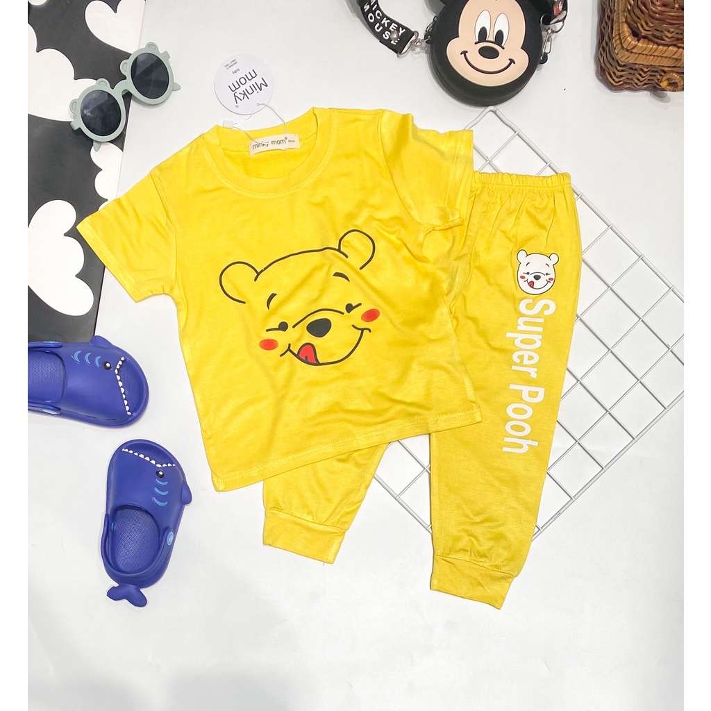 Bộ Tay Ngắn Quần Dài THUN LẠNH MINKY MOM In Hình Dễ Thương Cho Bé TN-IN91