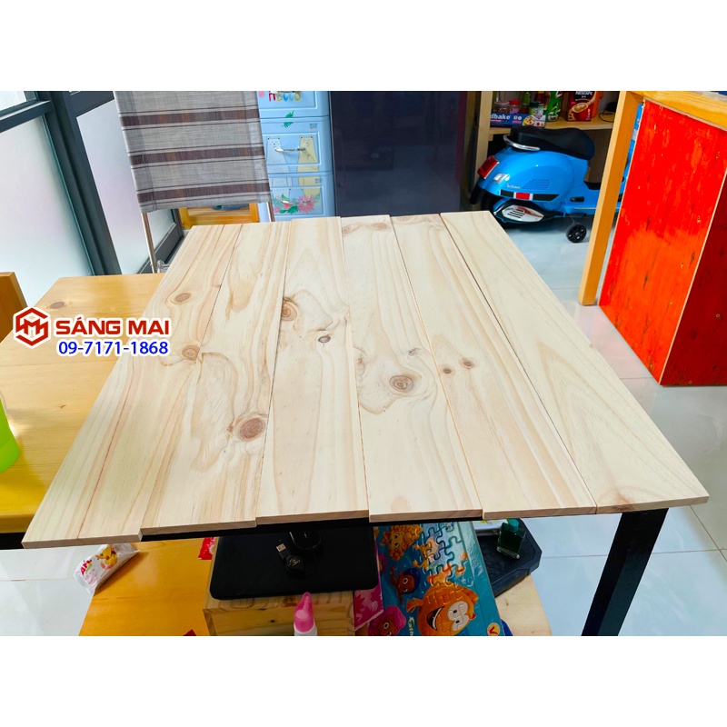 [MS43] Combo 10 tấm gỗ thông dày 1cm x rộng 10cm x dài 120cm + láng mịn 4 mặt