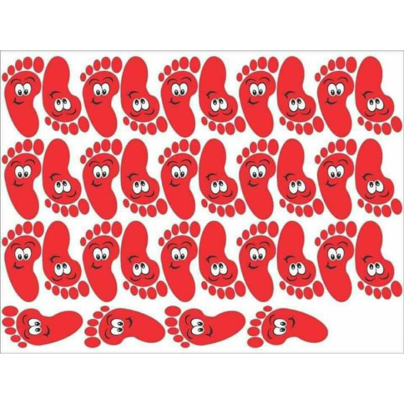 Bàn chân đề can siêu cute