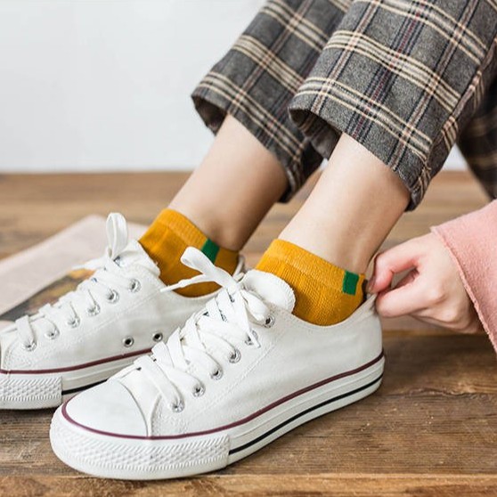 Vớ ngắn kiểu dáng đơn giản phong cách Hàn Quốc