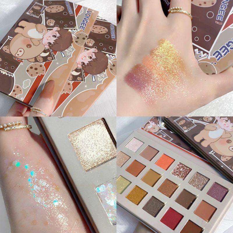 Mẫu mắt 18 ô bingbing nhũ mix lì đáng yêu trẻ trung | BigBuy360 - bigbuy360.vn