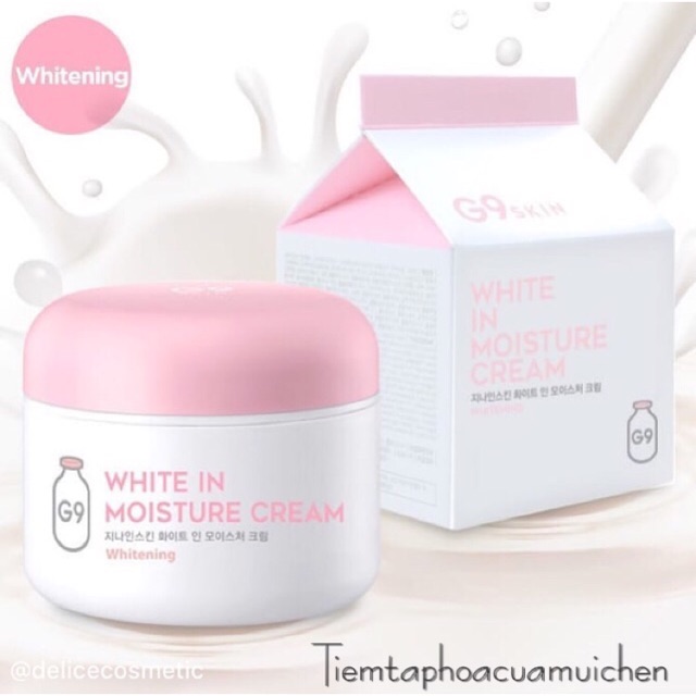 [Chính hãng] Kem Dưỡng Trắng Da, Cấp Ẩm Sâu G9SKIN White In Moisture Cream 100g