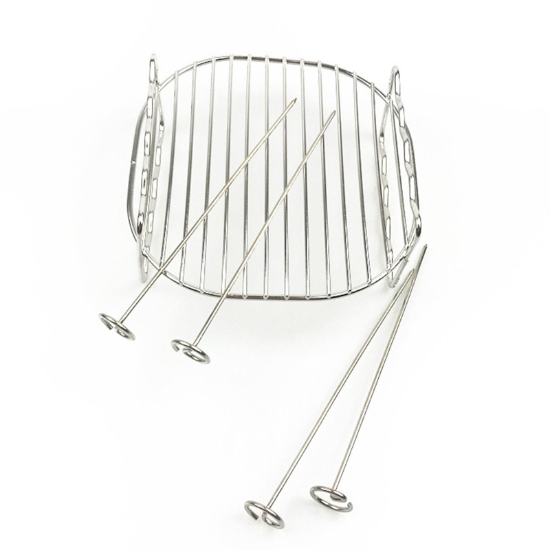 Vỉ Nướng BBQ Kiêm Giá Đỡ Nướng Hai Tầng Bằng Thép Không Gỉ