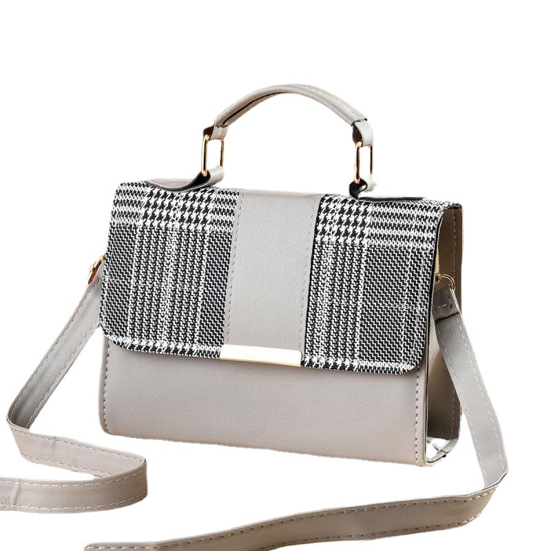 Túi đeo chéo IELGY họa tiết kẻ sọc thiết kế đơn giản thời trang cho nữ