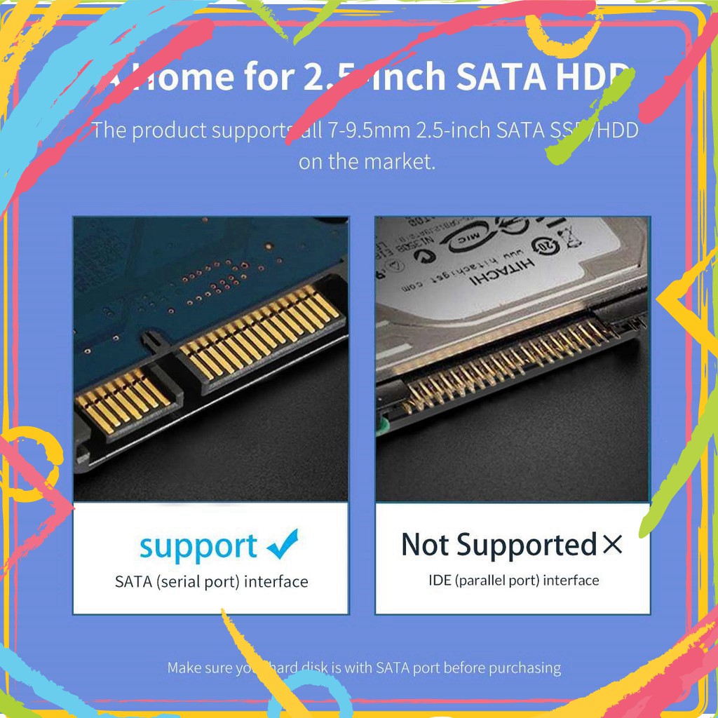 EW6 TYDB Hộp Ổ Cứng Hdd Box ORICO 2.5" 2139U3, USB 3.0 (trong suốt) - Bảo hành CHÍNH HÃNG 1 NĂM 44 EW | BigBuy360 - bigbuy360.vn