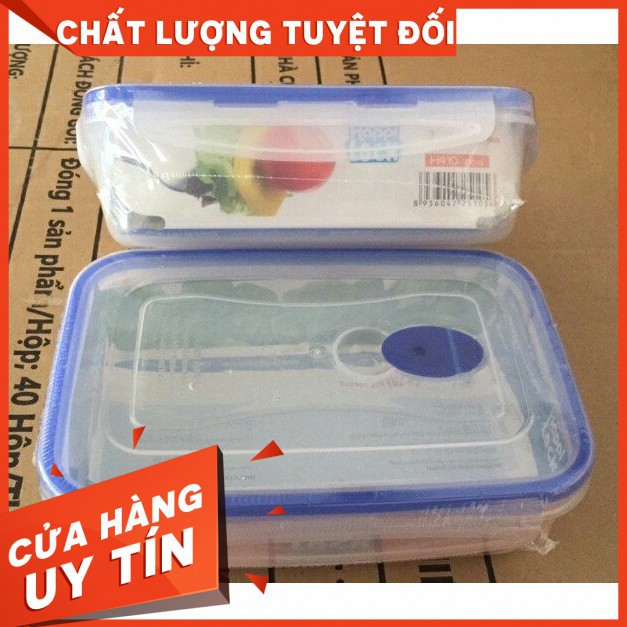 Hộp Nhựa Happy Lock 900M l- Hộp Nhựa Tân Lập Thành - Hộp CHữ Nhật, Nắp Gài Chống Tràn - Hộp Đựng Thực Phẩm | BigBuy360 - bigbuy360.vn