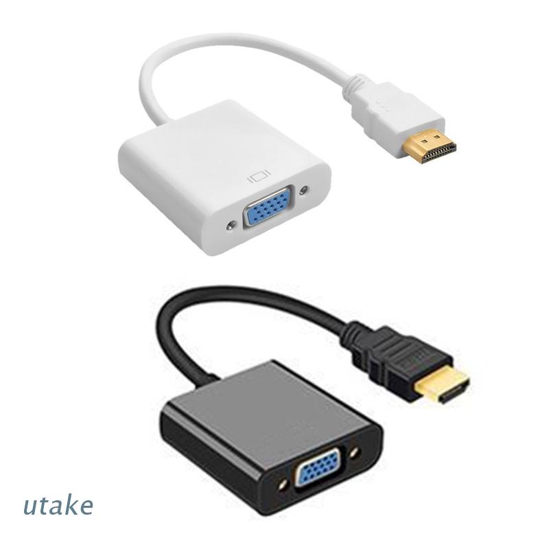 Đầu Chuyển Đổi HDMI Sang VGA Đầu Âm Tiện Dụng Cho Laptop PC PS3 DVD TV Stick