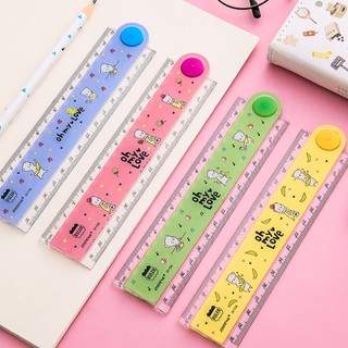Thước kẻ 30cm gấp gọn No.8810 thước kẻ tích hợp in hình dễ thương dành cho học sinh ANKICO