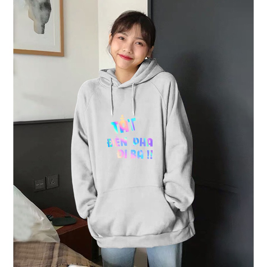 [xả kho] Áo Khoác Nỉ Hoodie Phản Quang Tắt Đèn Pha Đi Ba PQ21KN