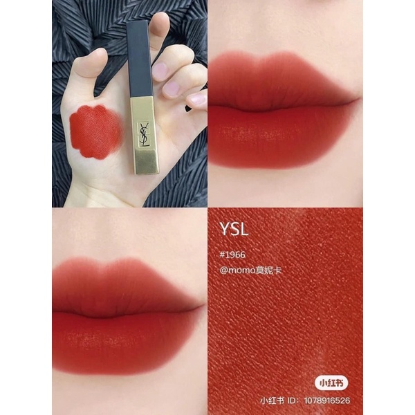 Son YSL Slim 1966 son đỏ đất ánh cam siêu đẹp, sale siêu rẻ - Herskin Official Store