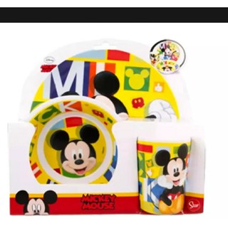 bộ chén đĩa ly melamine micky mouse 3 món