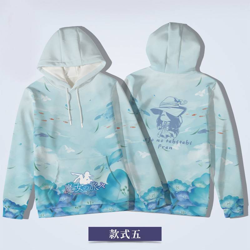 Áo Hoodie Tay Dài Cổ Tròn Hóa Trang Phù Thủy Wandering: The Journey of Elaina Ilyina Uniex Causal Hoody