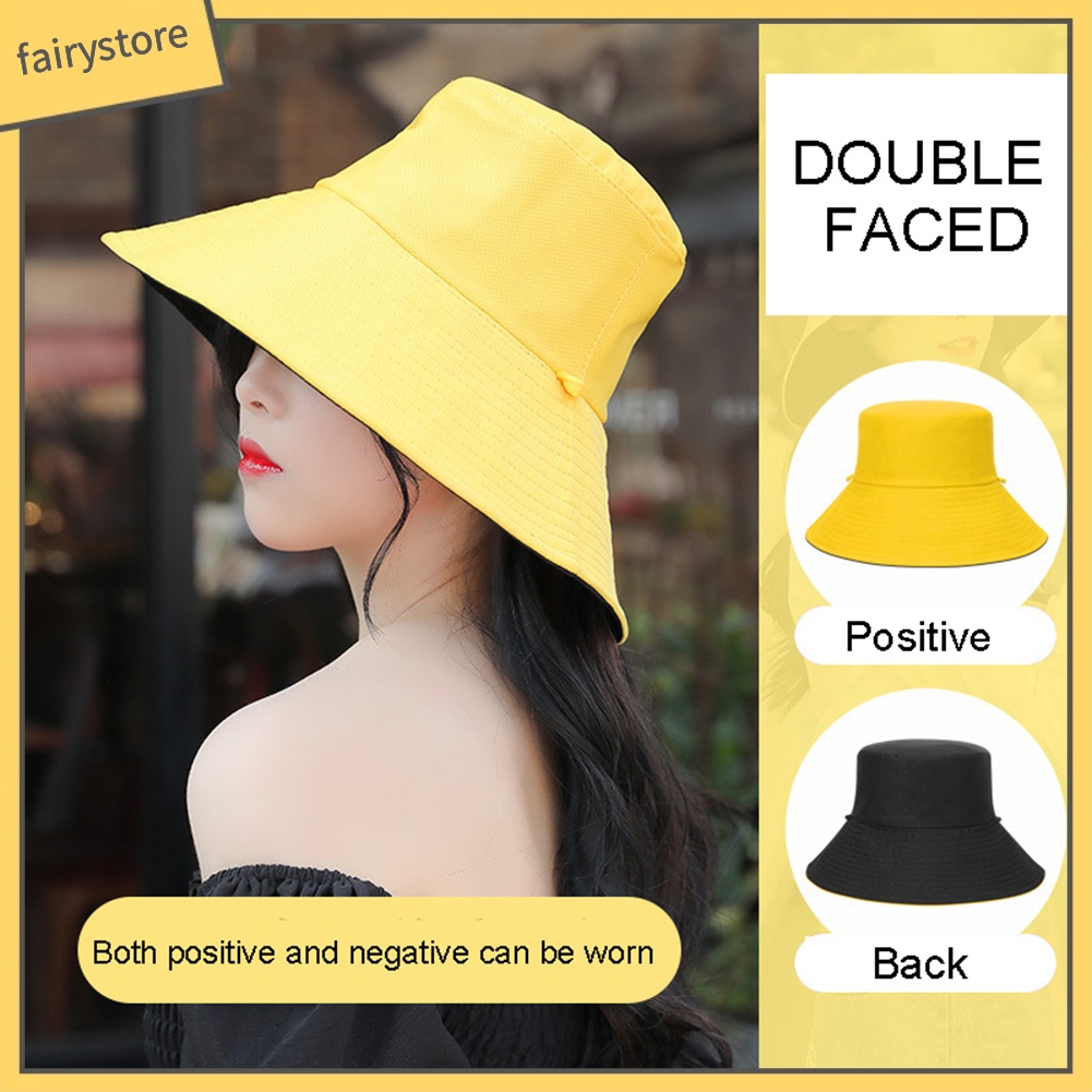 Mũ Bucket Rộng Vành Chống Tia Uv Cho Nữ